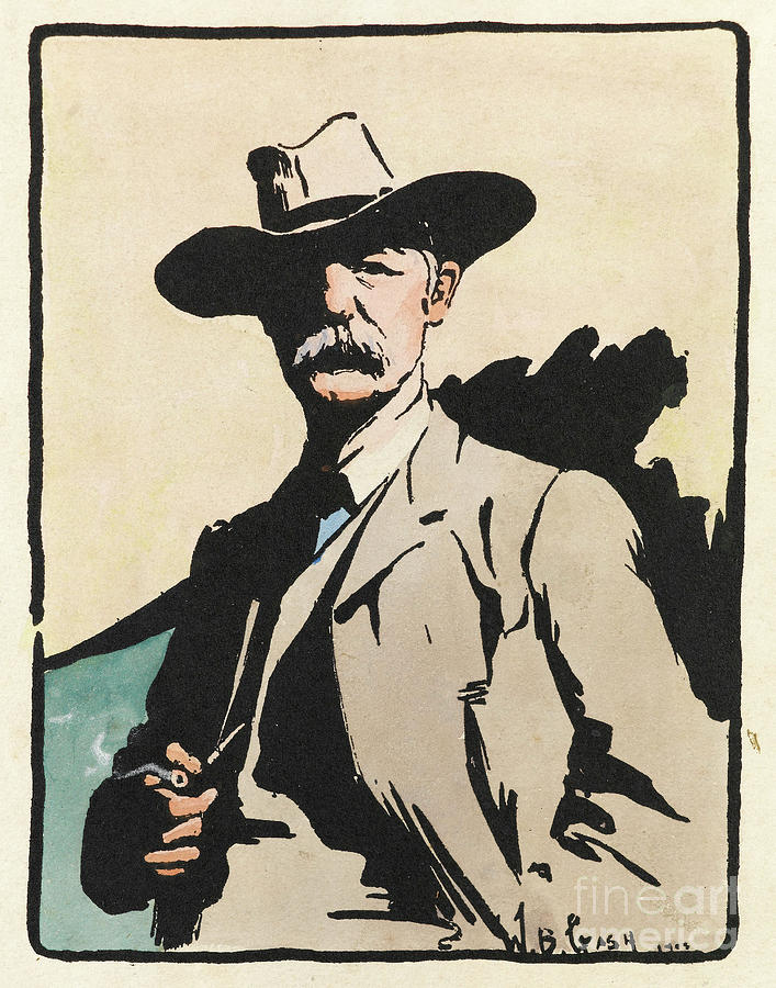 Portrait Of A Man, 1908 Painting by Walter Bonner Gash