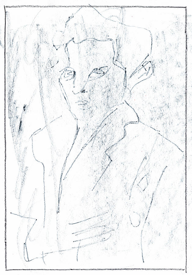 Portrait of a Man 2 Drawing by Edgeworth Johnstone