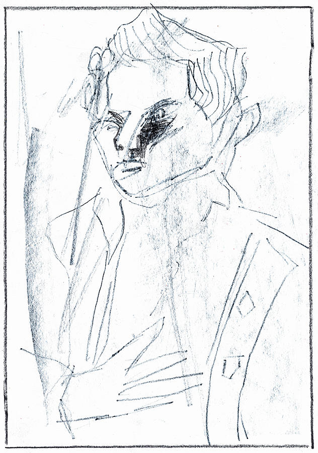 Portrait of a Man 3 Drawing by Edgeworth Johnstone