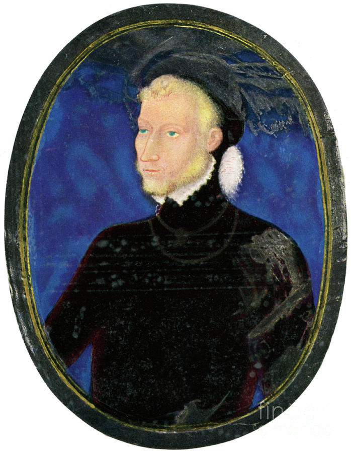 Portrait Of A Man, Enamel, Painted Drawing by Print Collector