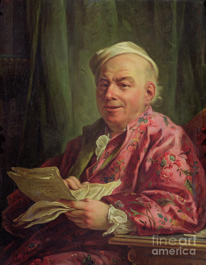 Portrait Of A Man Painting by Jean Bernard Restout