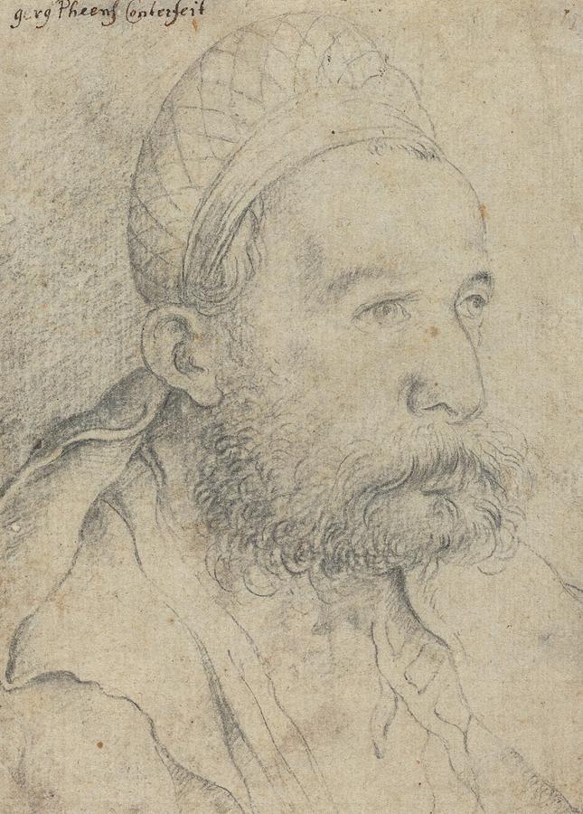 Portrait Of A Man Drawing By Leonhard Beck 