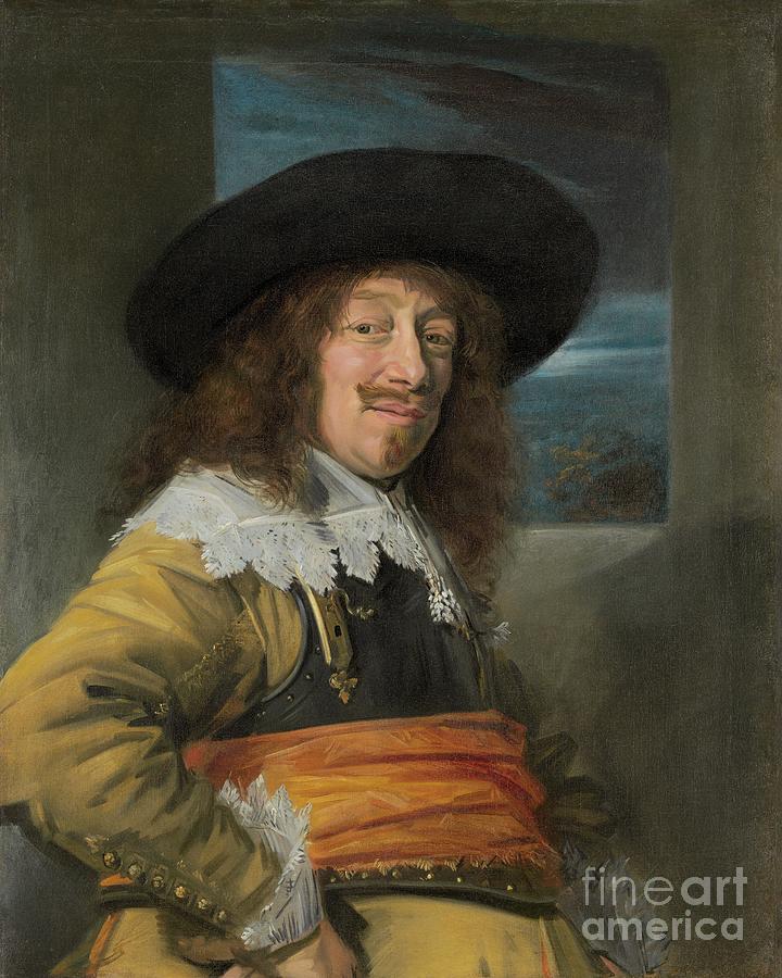 Portrait Of A Member Of The Haarlem Civic Guard, C.1636-8 Painting by Frans Hals