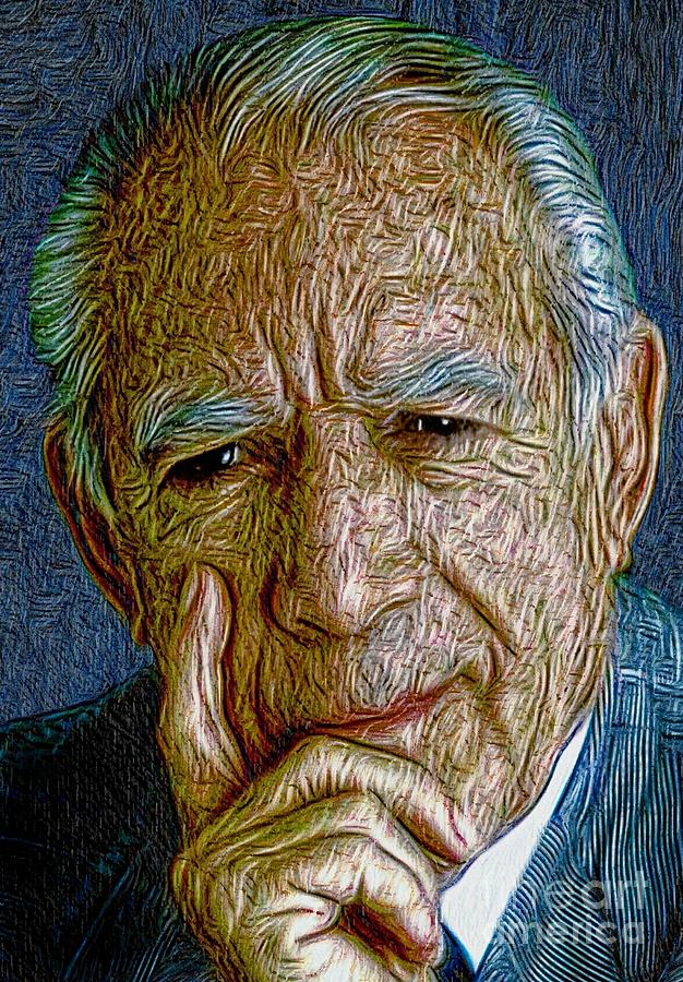 Portrait Of A Movie Legend Painting by Ian Gledhill