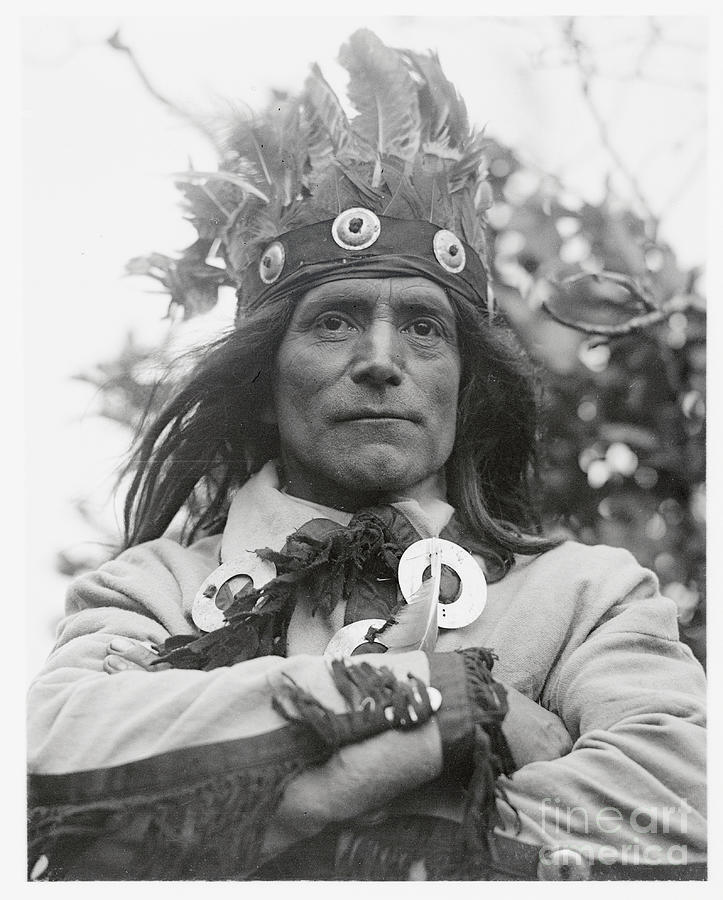 Portrait Of A Penobsot Indian In Native Photograph by Bettmann