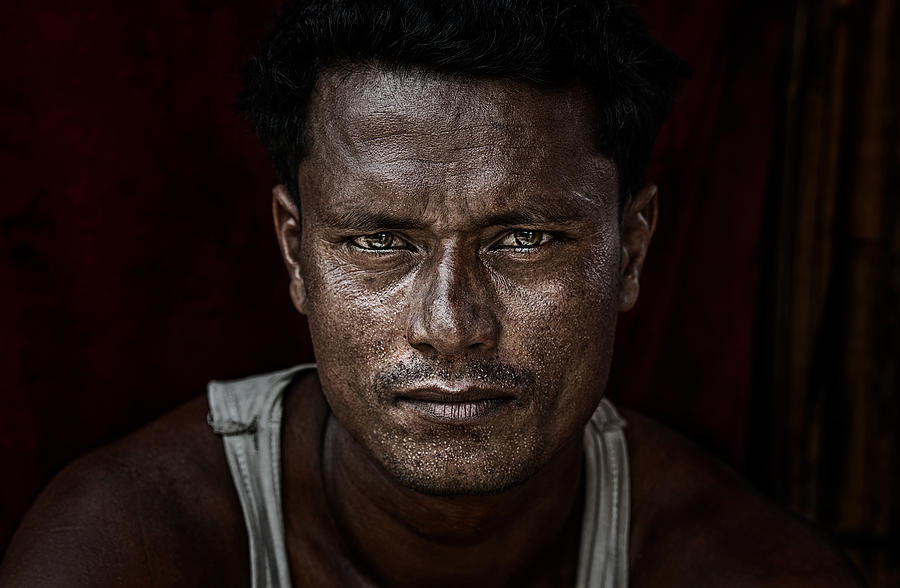 Portrait Of A Rohingya Refugee Man - Bangladesh Photograph by Joxe Inazio Kuesta Garmendia