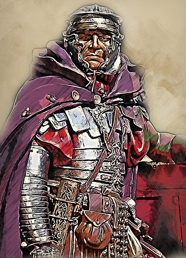 Portrait of a Roman Legionary - 39 Painting by AM FineArtPrints