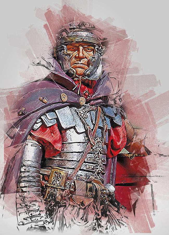 Portrait of a Roman Legionary - 44 Painting by AM FineArtPrints