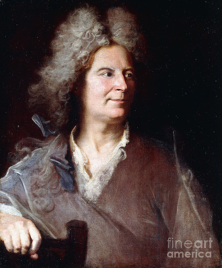 Hyacinthe Rigaud Painting - Portrait Of A Sculptor, Said To Be Robert Le Lorrain by Hyacinthe Francois Rigaud