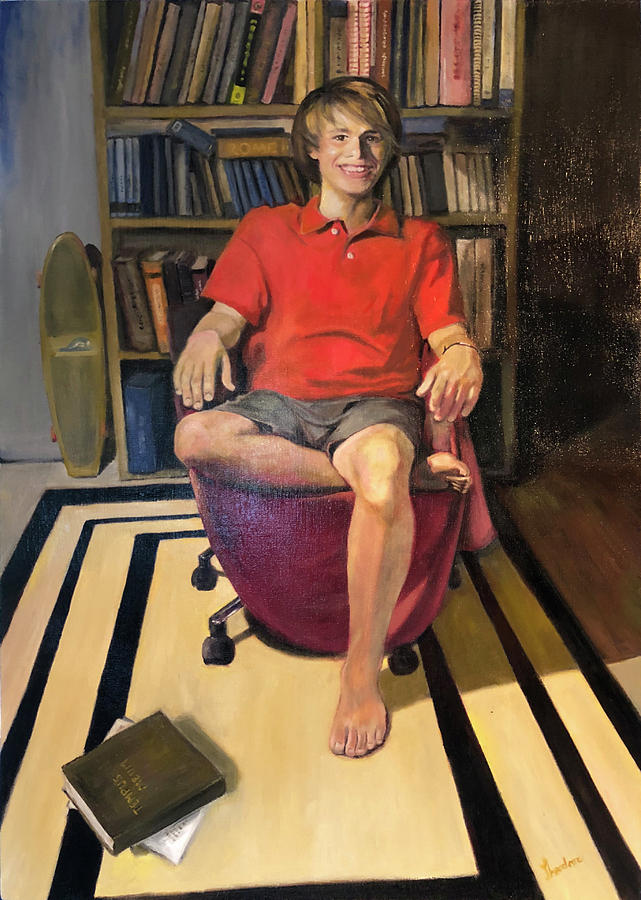 Youth Painting - Portrait of a Teen by Ted Coombs Youth Painting - Portrait of a Teen by Ted Coombs