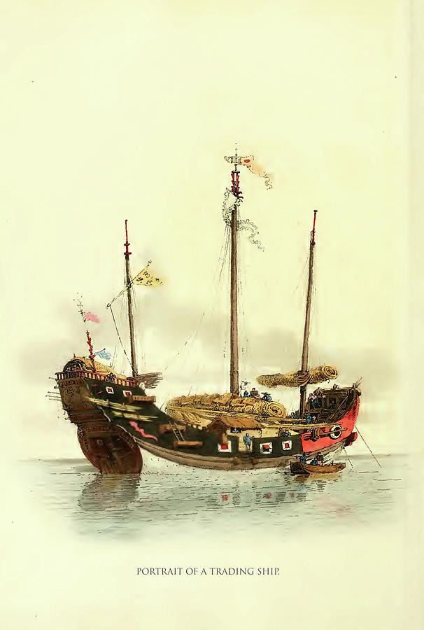 Portrait of a Trading Ship Painting by William Alexander