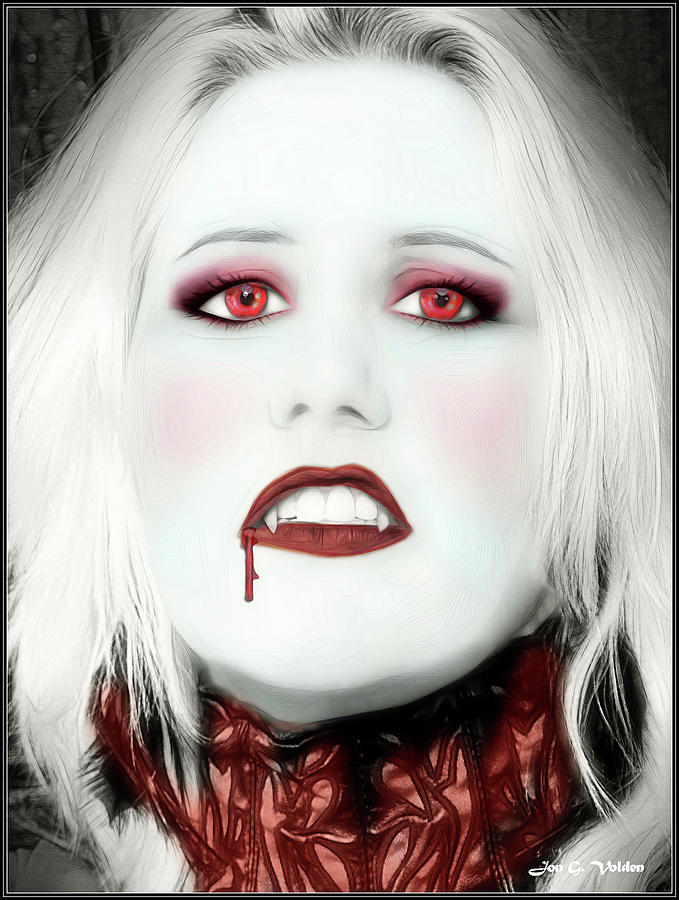 Portrait Of A Vampire Photograph by Jon Volden