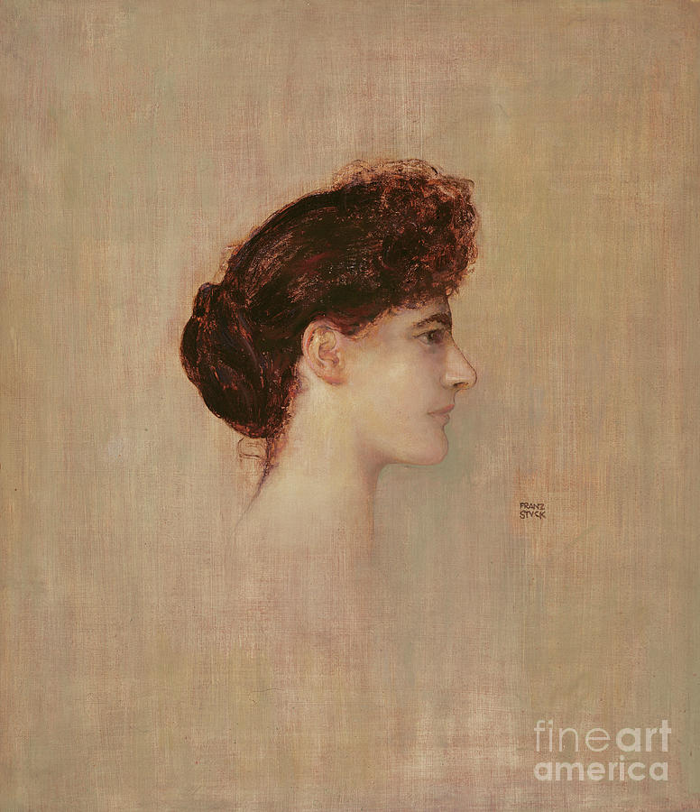 Portrait Of A Woman, 1892 Painting by Franz Von Stuck