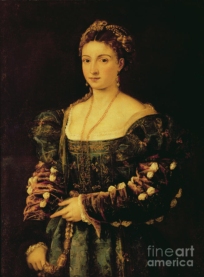 Portrait Of A Woman, Called La Bella Painting by Titian - Fine Art America