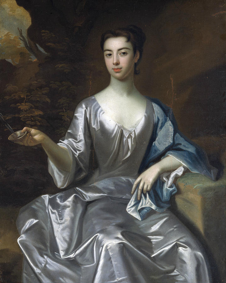 Portrait of a Woman, Called Maria Taylor Byrd Painting by Godfrey Kneller