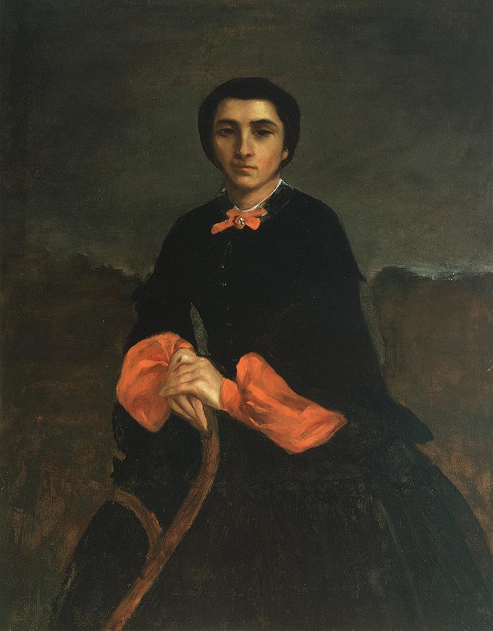 Vintage Painting - Portrait Of A Woman, Juliette Courbet by Gustave Courbet