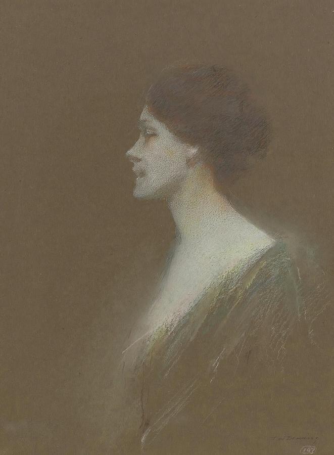 Portrait Of A Woman Painting by Thomas Wilmer Dewing - Fine Art America