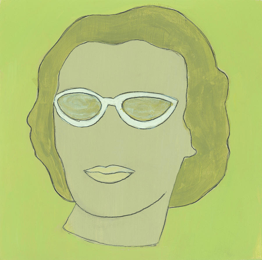 Summer Drawing - Portrait of a Woman Wearing Sunglasses by CSA Images