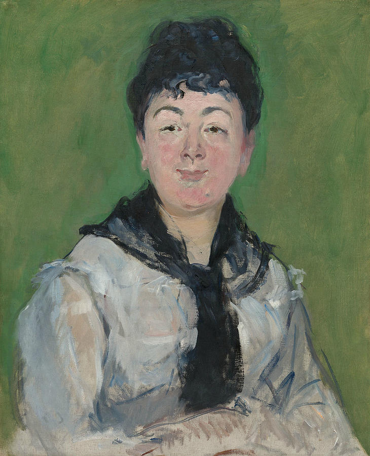 Portrait of a Woman with a Black Fichu Painting by Edouard Manet