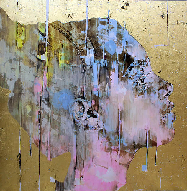 Portrait of a young lady in gold and pink Painting by Kasey Jones ...