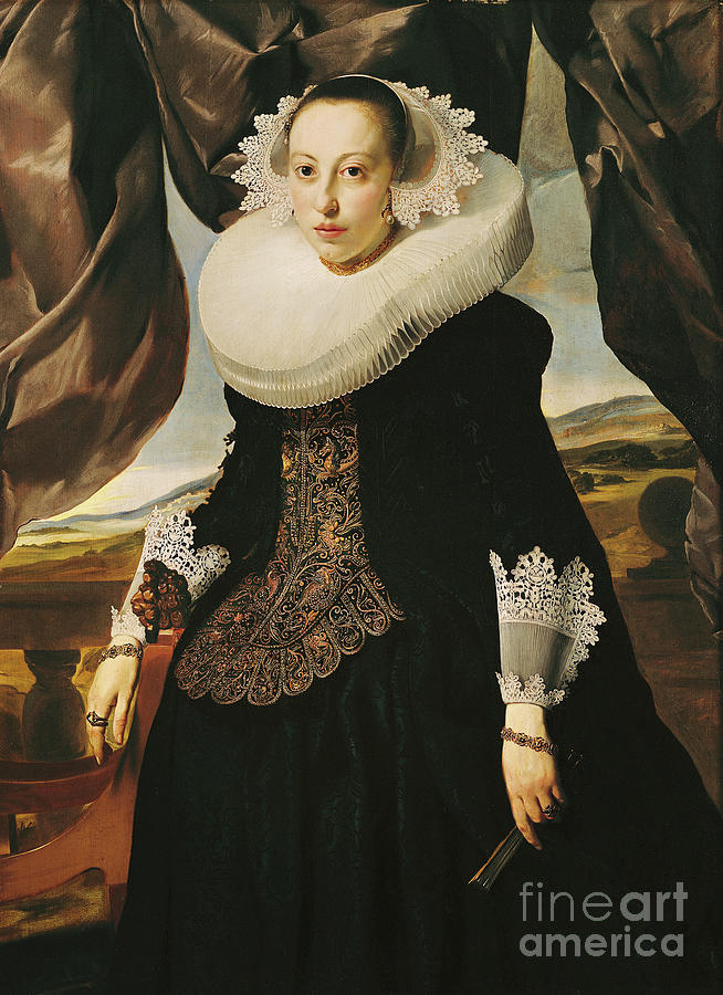 Portrait Of A Young Dutch Woman Painting by Thomas De Keyser
