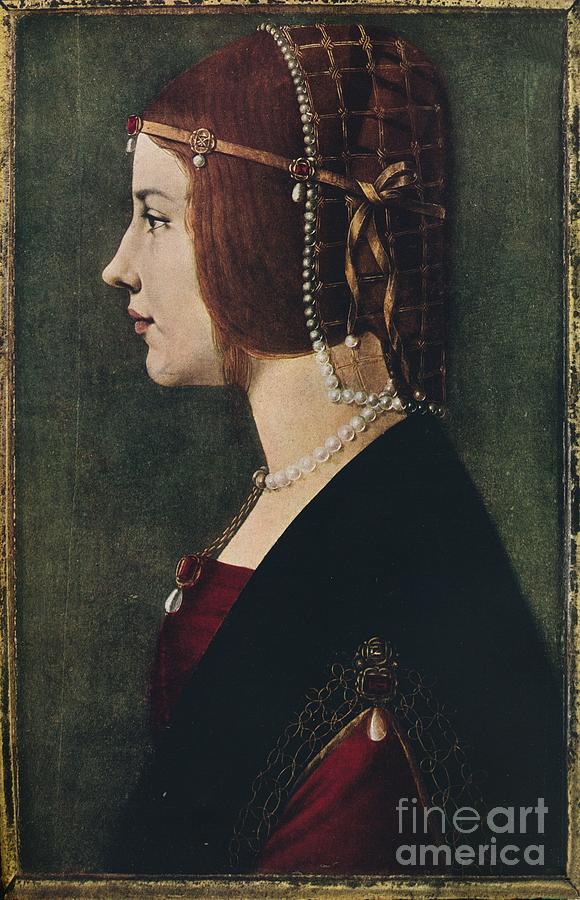 Portrait Of A Young Girl, C1490, 1936 Drawing by Print Collector