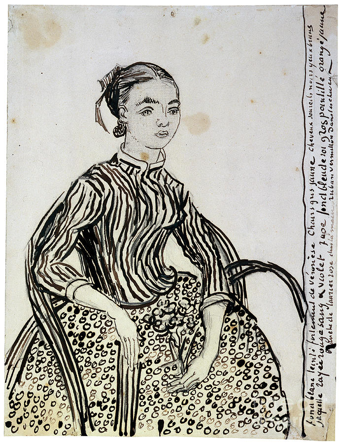 Portrait Of A Young Lady La Mousmé Drawing by Heritage Images