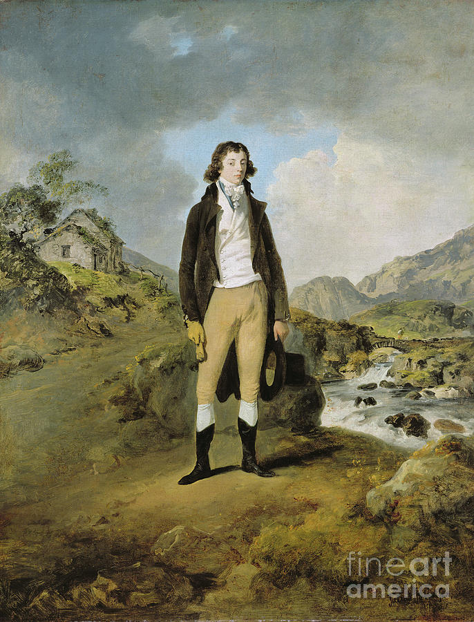 Portrait Of A Young Man, 1790 Painting by Julius Caesar Ibbetson
