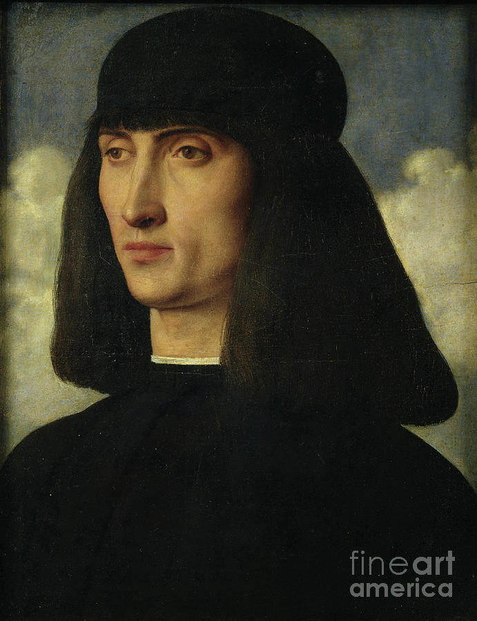 Giovanni Bellini Painting - Portrait Of A Young Man, C.1500 by Giovanni Bellini