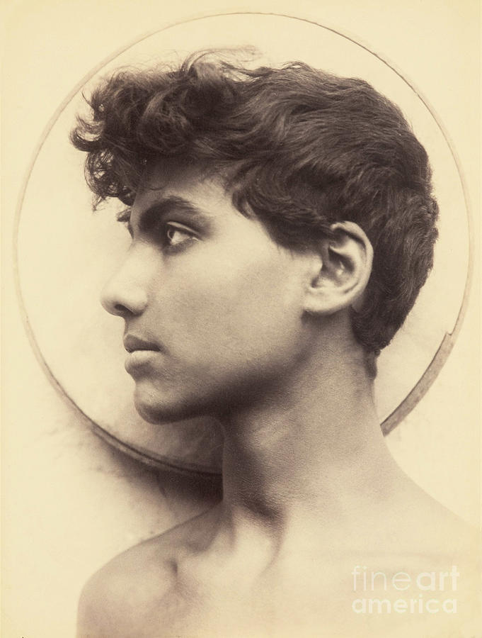 Wilhelm Von Gloeden Photograph - Portrait Of A Young Man Circa 1900 by Guglielmo Pluschow