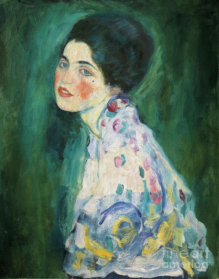 Gustav Klimt Painting - Portrait Of A Young Woman By Klimt by Gustav Klimt