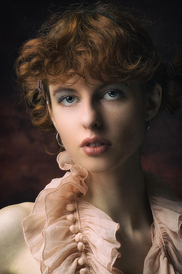 Portrait Photograph - Portrait Of A Young Woman by Jan Slotboom