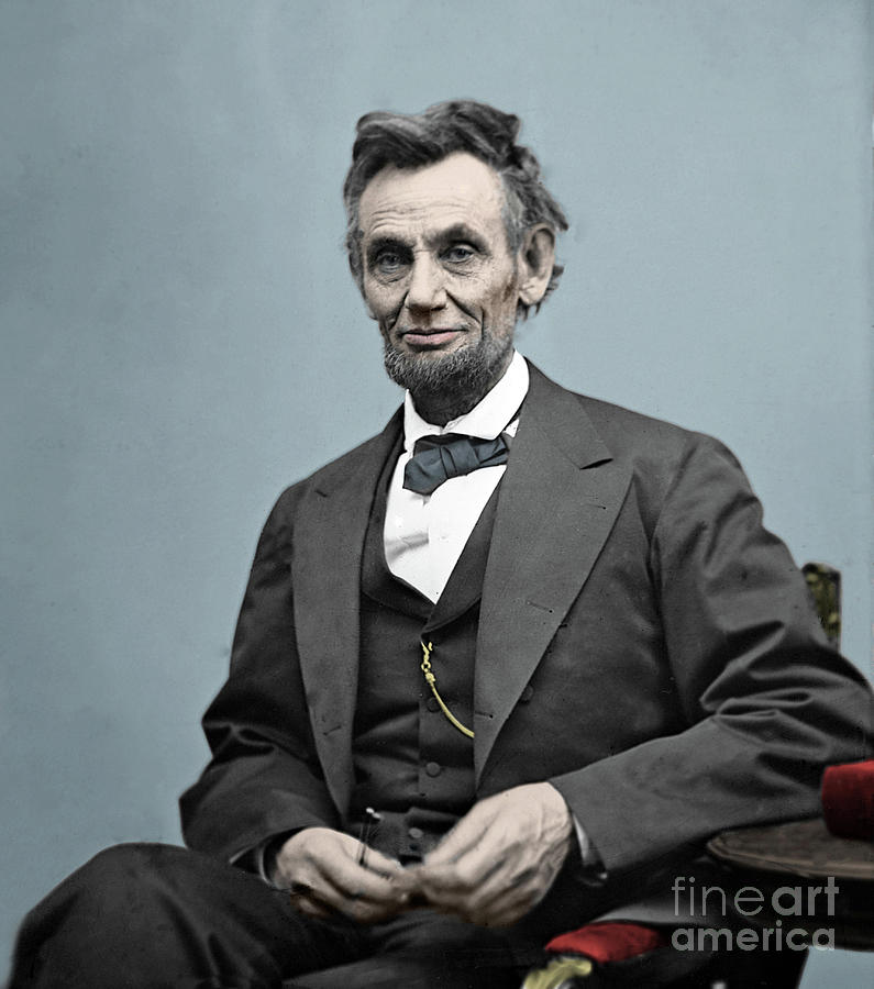 Portrait Of Abraham Lincoln, 16th President Of The United States Of America Painting by American School