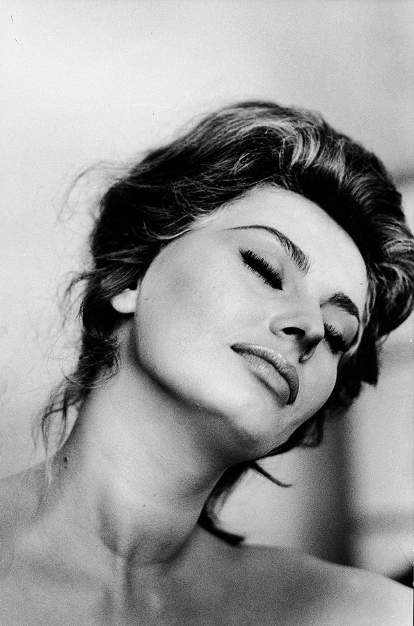 Portrait Of Actress Sophia Loren With Photograph by Alfred Eisenstaedt Portrait Of Actress Sophia Loren With Photograph by Alfred Eisenstaedt
