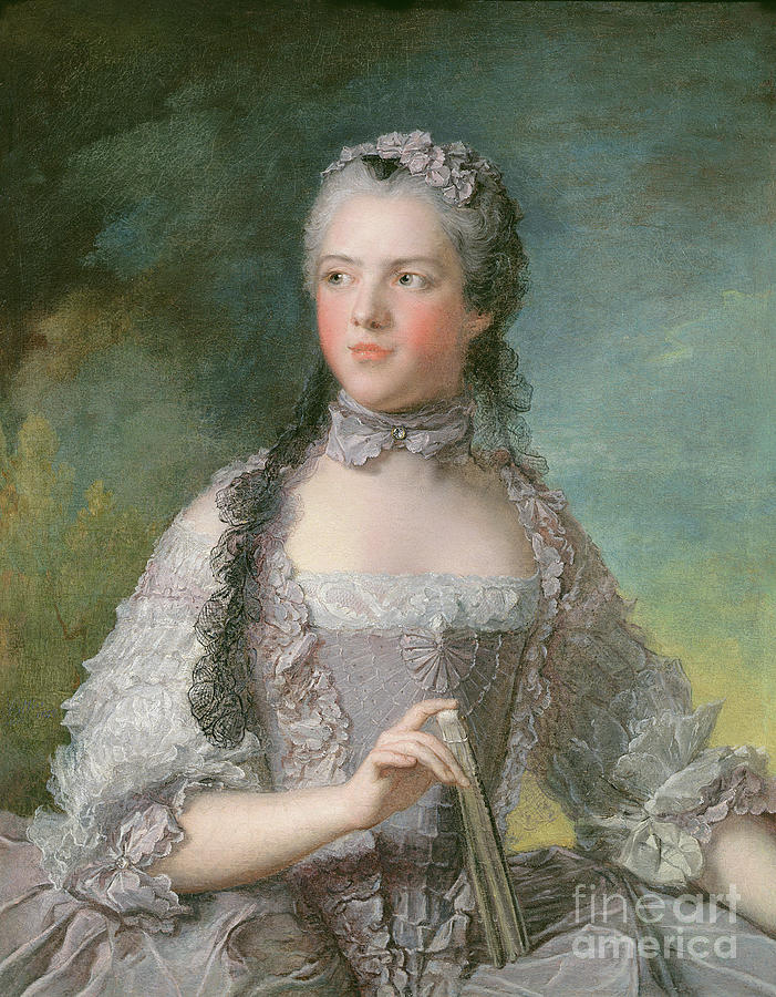 Portrait Of Adelaide De France Painting by Jean-marc Nattier