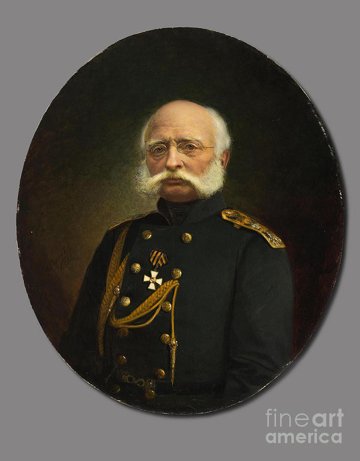 Portrait Of Admiral Baron Ferdinand Von Drawing by Heritage Images