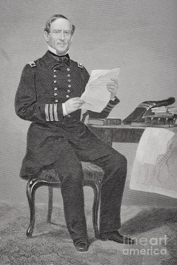 Portrait Of Admiral David Glascoe Farragut Painting by Alonzo Chappel