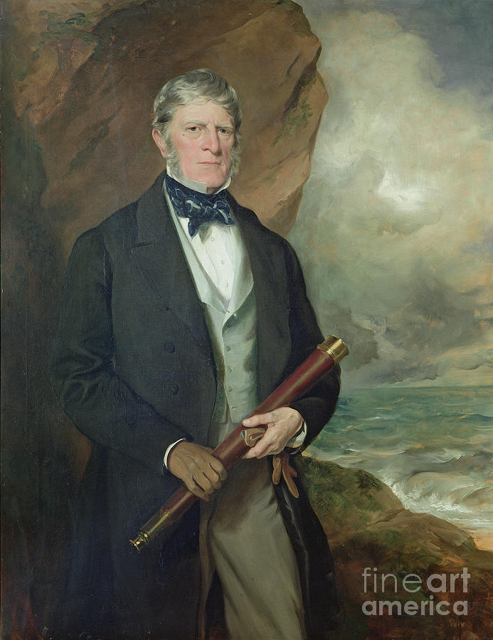 Portrait Of Admiral Meynell Painting by Francis Grant