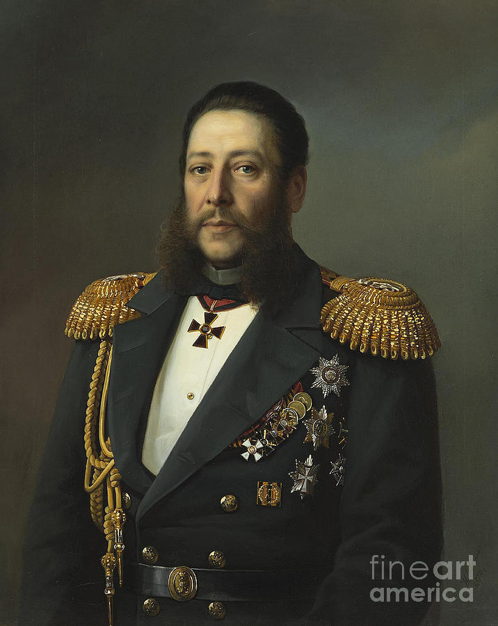 Portrait Of Admiral Nikolay Karlovich Drawing by Heritage Images