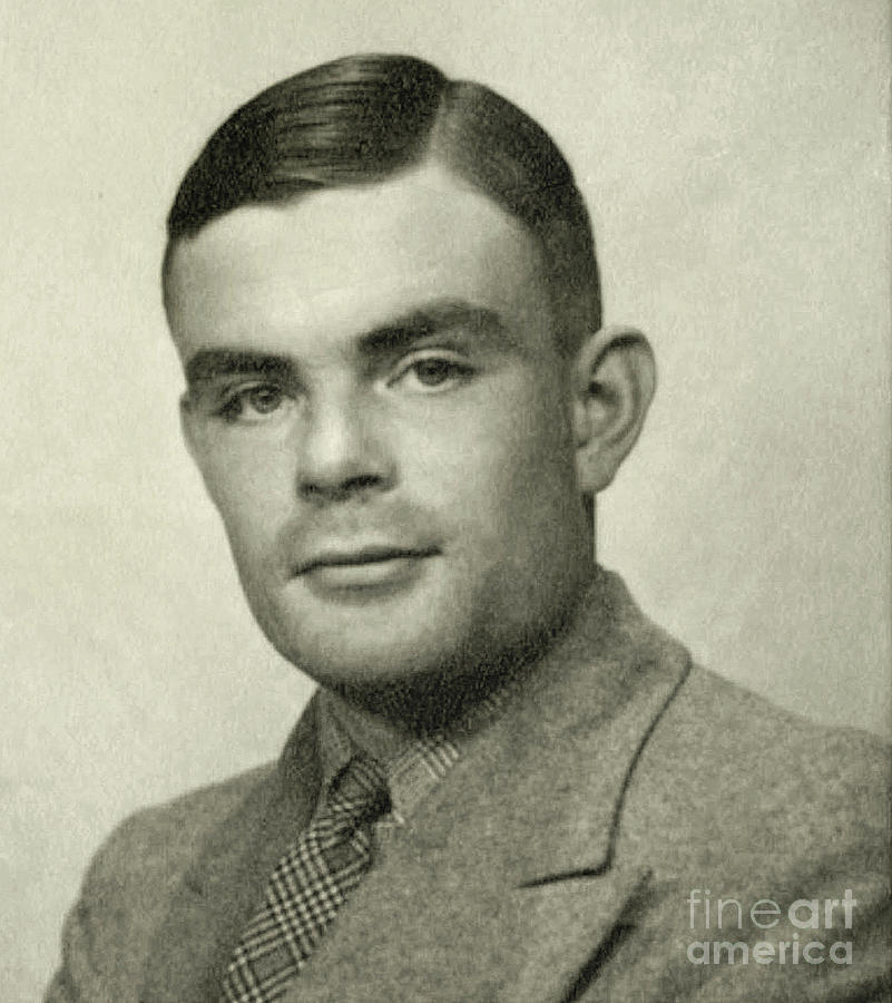 Portrait Photograph - Portrait Of Alan Mathison Turing by 