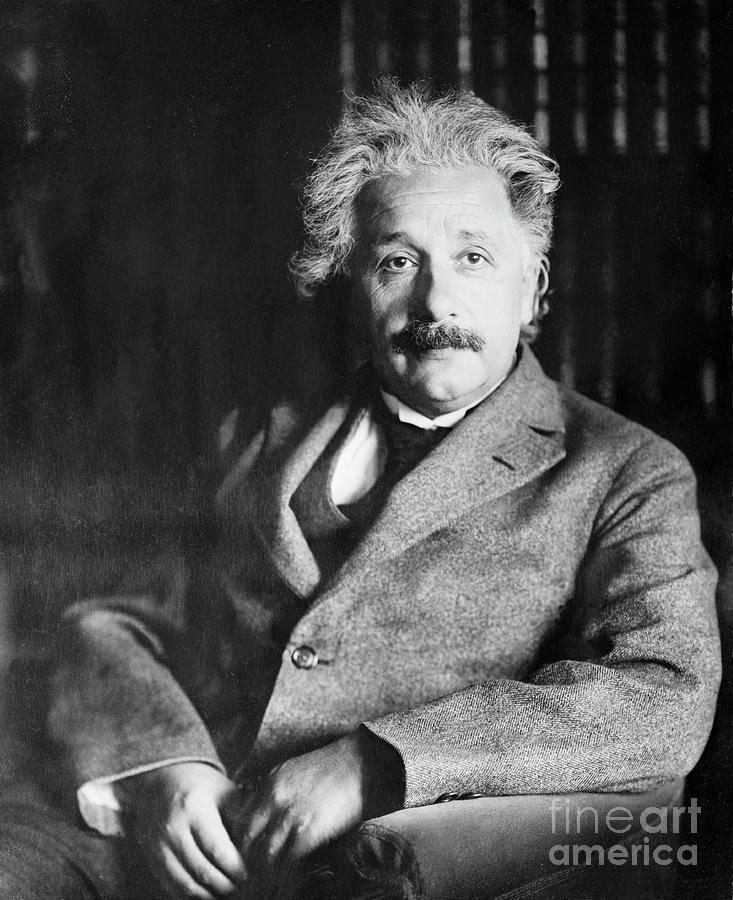 Albert Einstein Photograph - Portrait Of Albert Einstein by Bettmann