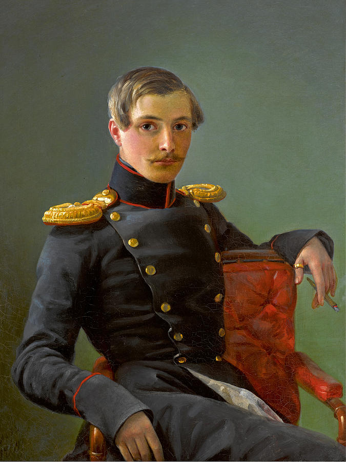 Portrait of Alexander Nikolaevich Karamzin Painting by Pimen Nikitich Orlov