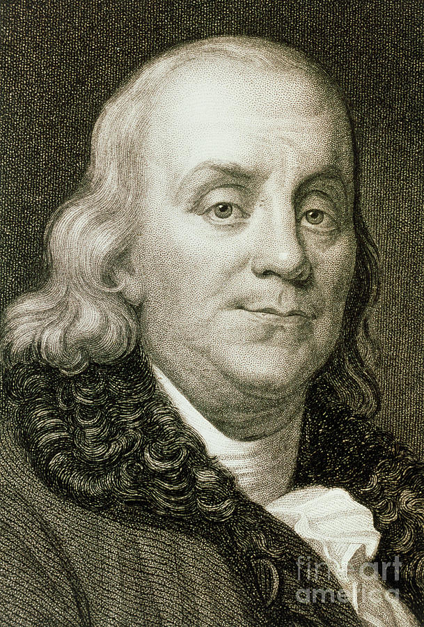 Portrait Of American Scientist Benjamin Franklin Photograph By George ...