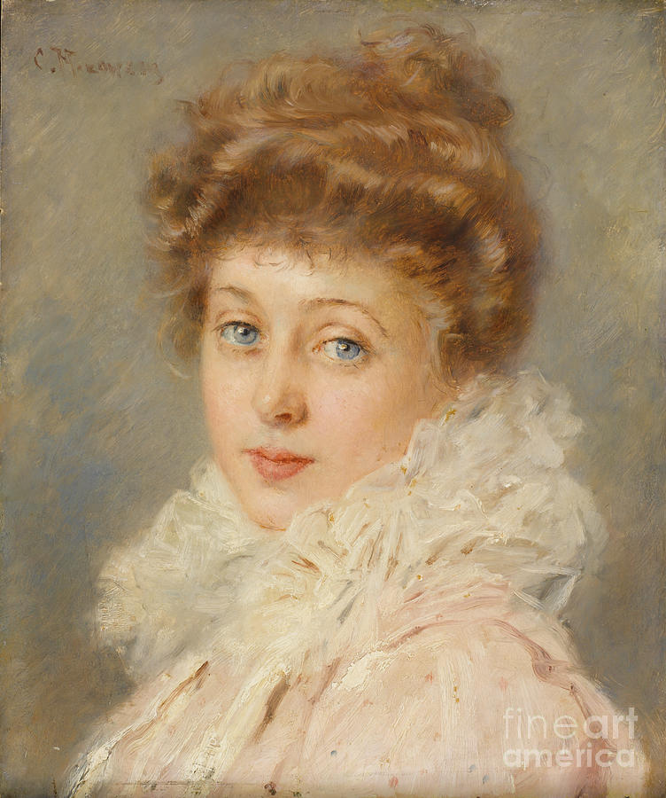 Portrait Of An Elegant Woman Painting by Konstantin Egorovich Makovsky ...