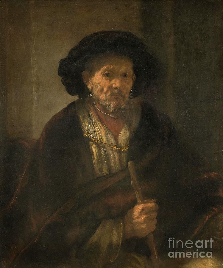 Portrait Of An Old Man, 1655 Painting by Rembrandt Harmensz. Van Rijn