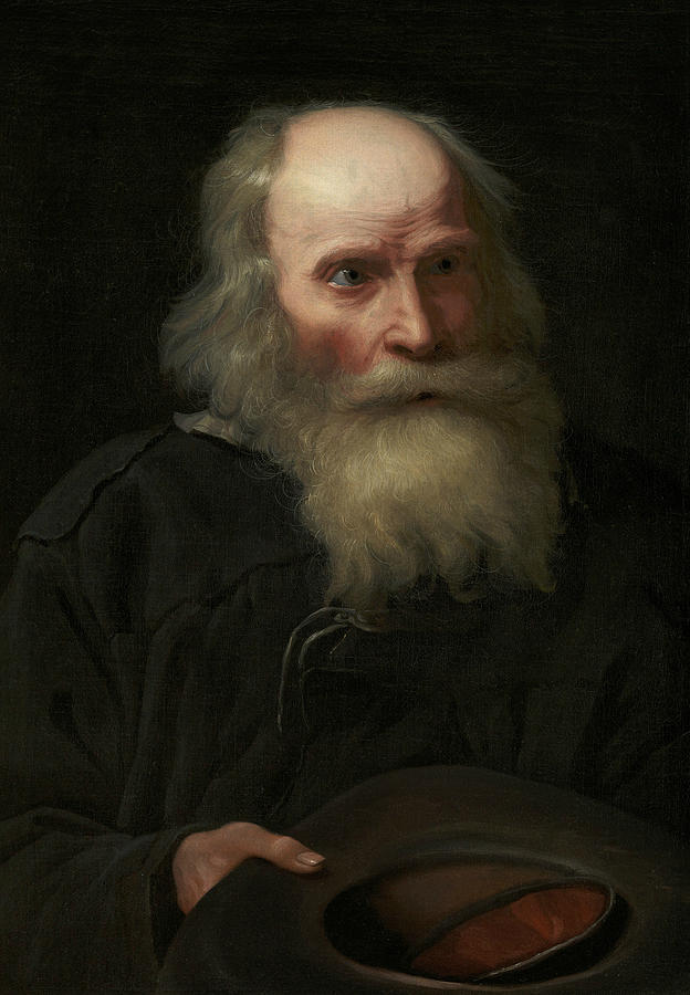 Portrait of an Old Man Begging Painting by Michiel Sweerts