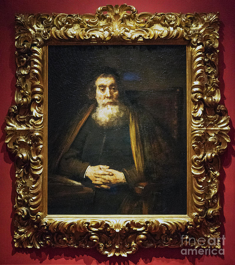 Portrait of an old man The Old Rabbi Rembrandt Uffizi Gallery Florence Italy  Photograph by Wayne Moran