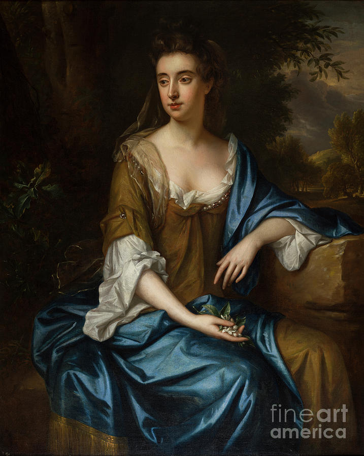 Portrait Of An Unknown Lady By Willem Wissing Painting by Willem Wissing