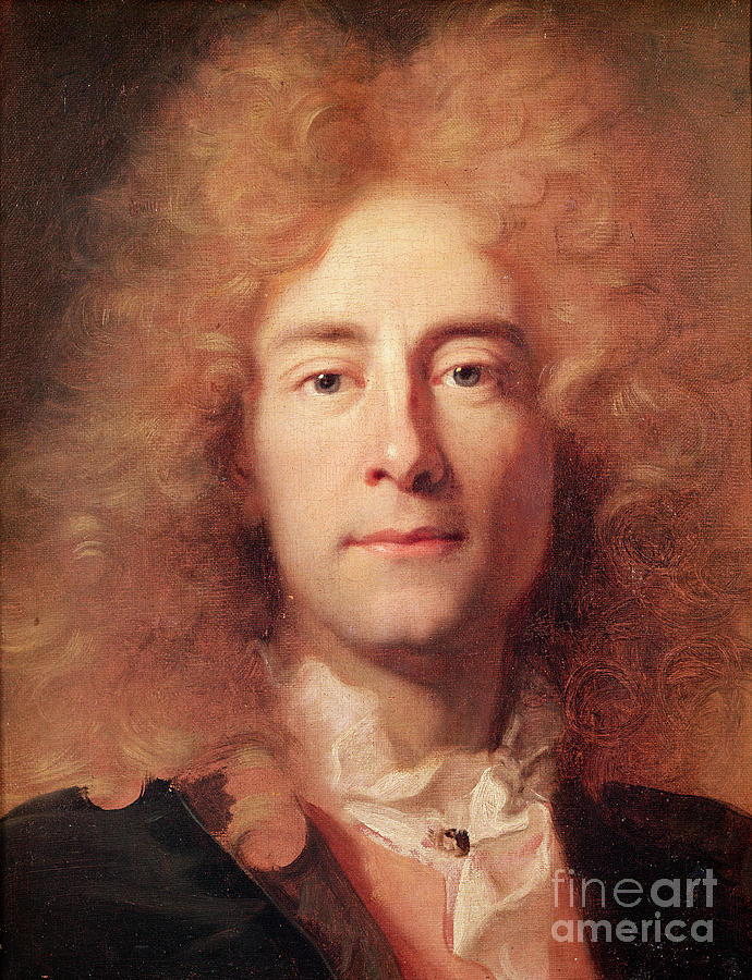 Assured Painting - Portrait Of An Unknown Man by Hyacinthe Francois Rigaud