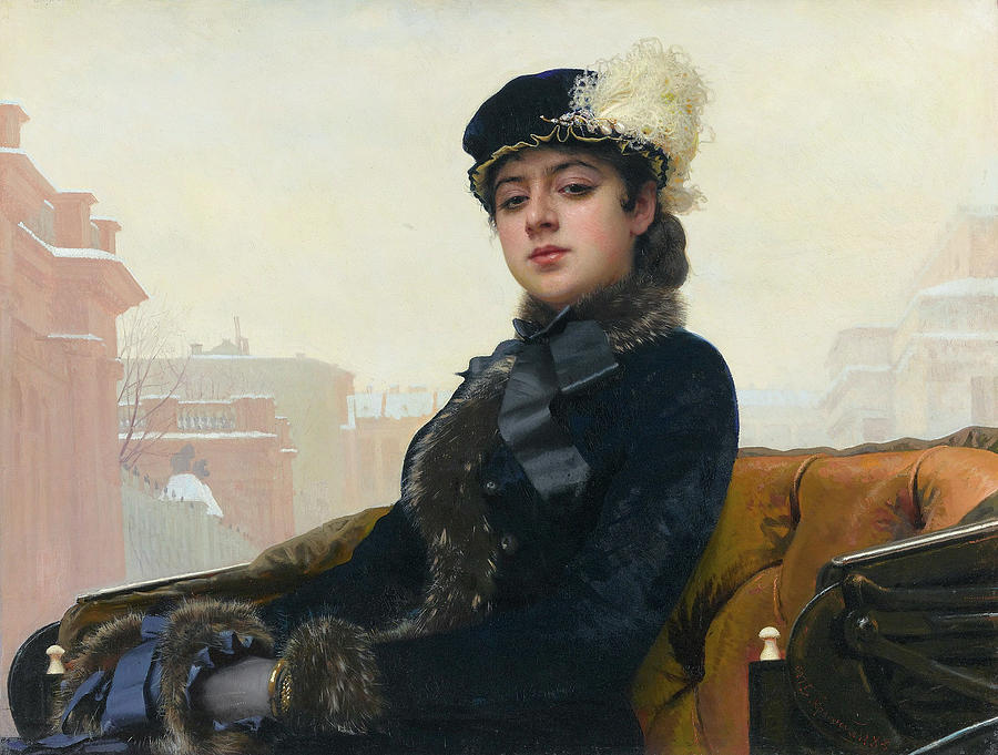 Portrait of an Unknown Woman Painting by Ivan Kramskoi